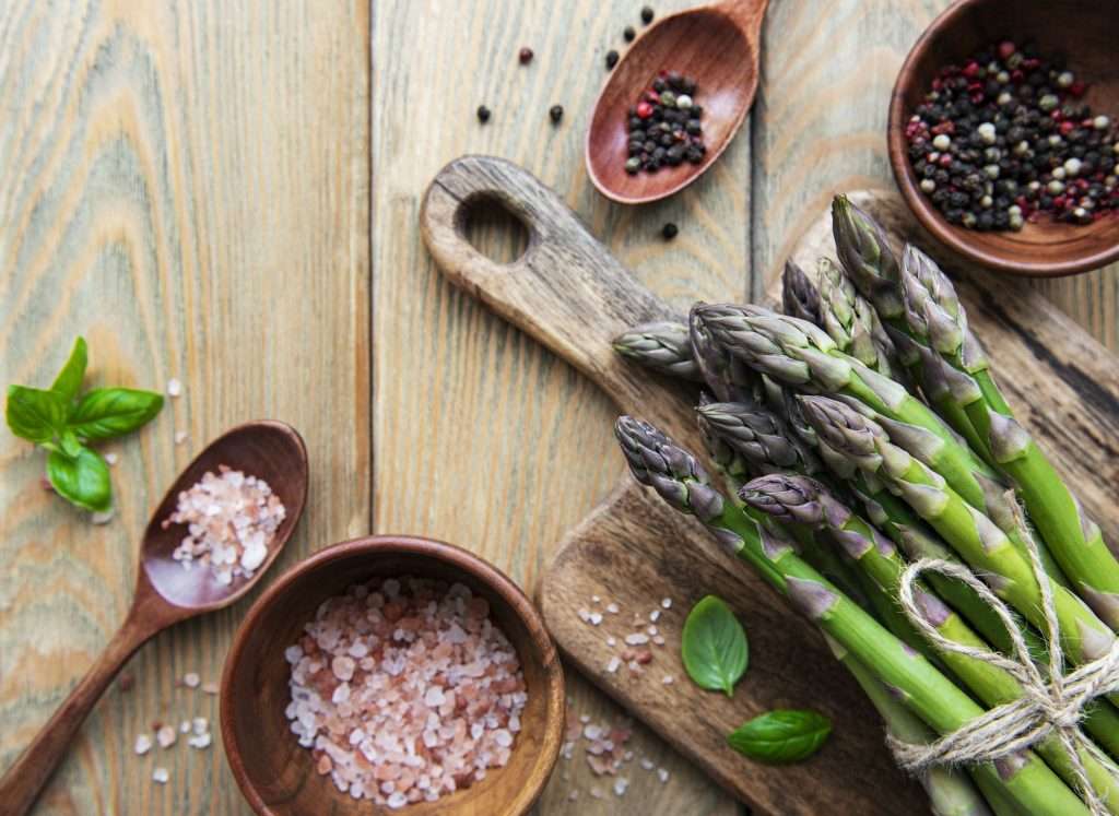 Bunch of raw asparagus