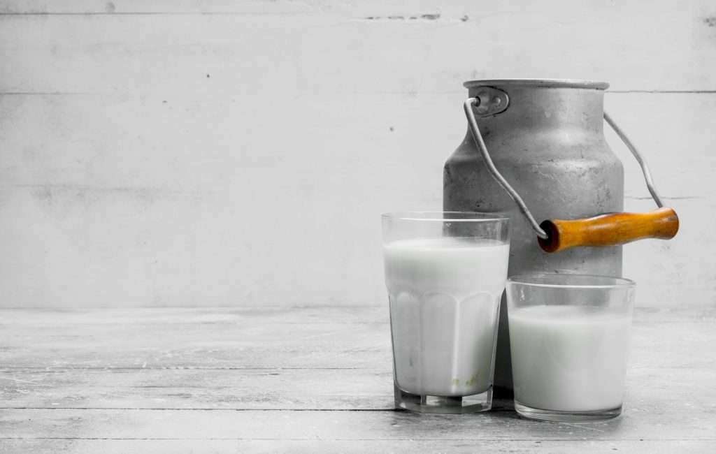 Fresh milk in a can.