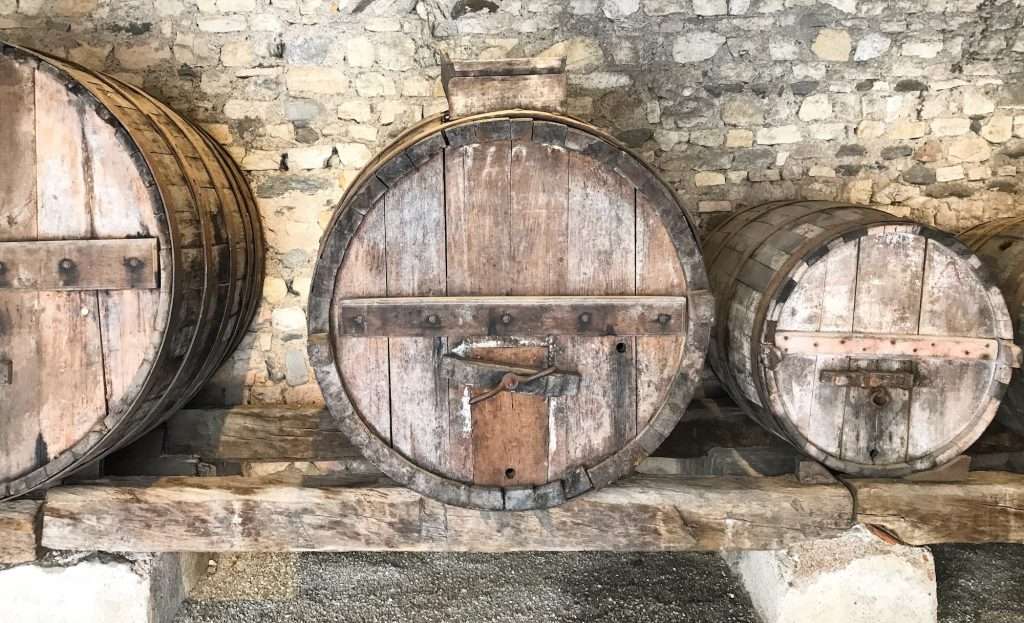 Old style Wine cellars in a farm - Italy
