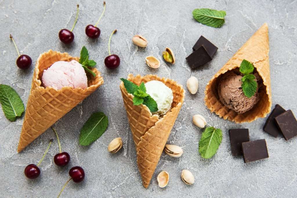 Set of ice cream